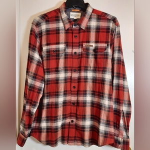 Field & Stream Men's XXL Button Down Long Sleeve Red, Black, & White Flannel‎